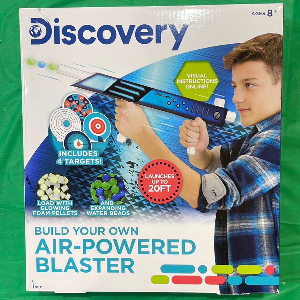 Discovery Kids Build Your Own Air Powered Glow In The Dark Blaster & Target